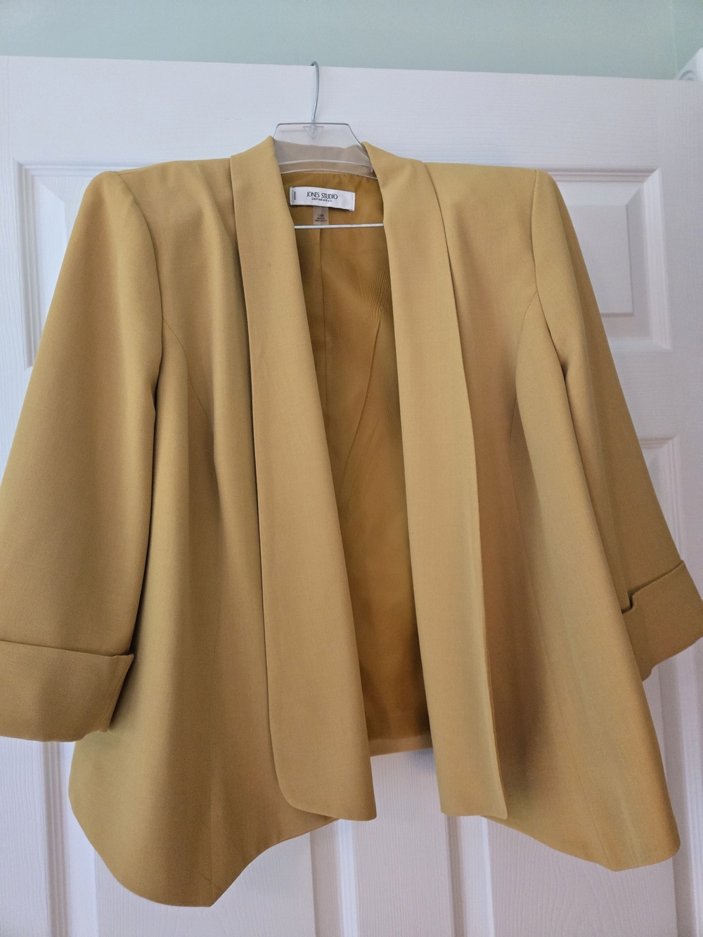 Jones New York Mustard Open-Front Blazer